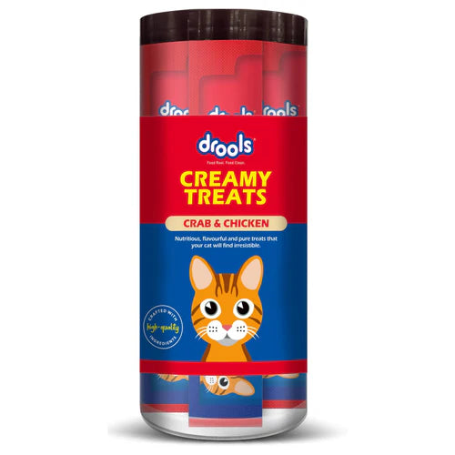 Drools Creamy Treats for Cats - Crab & Chicken Flavor, 25 pcs