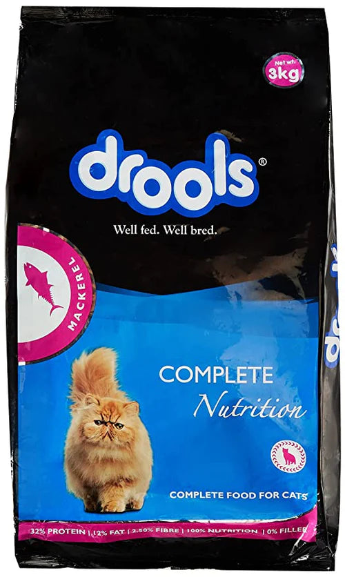 Drools Adult Dry Cat Food, Mackerel Flavor