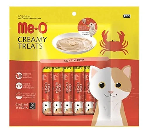 Me-O Creamy Treats for Cats, 300g – Crab Flavour