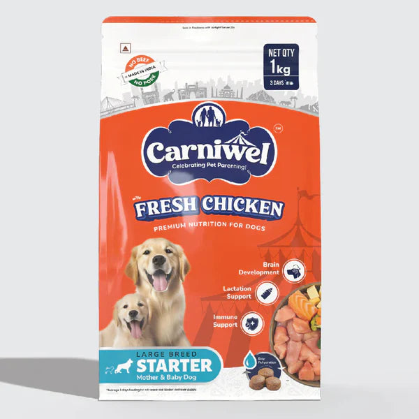 Carniwel with Fresh Chicken, Dry Dog Food for Large Dog, Starter