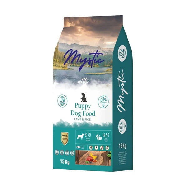 Mystic Dry Dog Food Low Grain, Puppy Medium & Maxi – Lamb & Rice