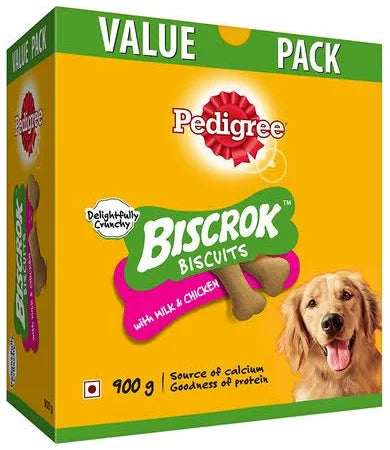 Pedigree Biscrok Dog Biscuit, Chicken & Milk Flavour – 900g