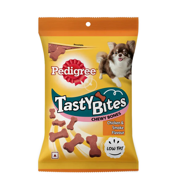 Pedigree Dog Treats Tasty Bites Chicken & Smoke Flavor – 50g