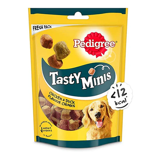 Pedigree Tasty Minis Cubes Dog Treats – Chicken & Duck, 130g