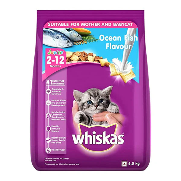 Whiskas Kitten Dry Cat Food, Ocean Fish with Milk