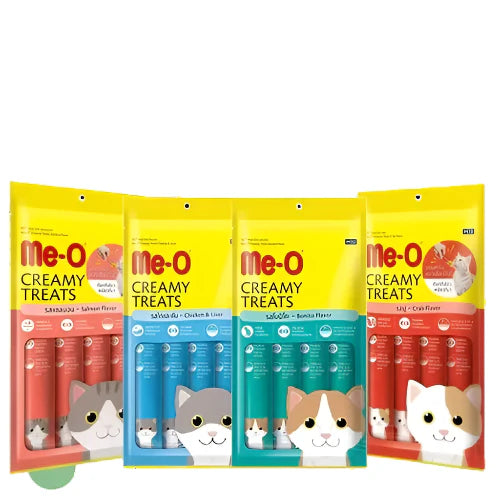 Me-O Creamy Treats for Cats, 300g – Bundle Offer (All Flavours)