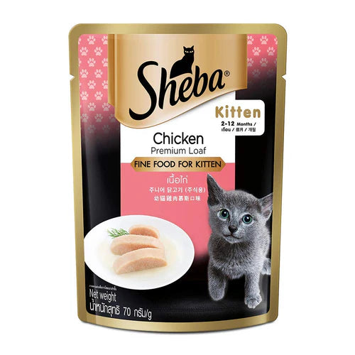 Sheba Wet Food for Kittens – Chicken Loaf Flavor