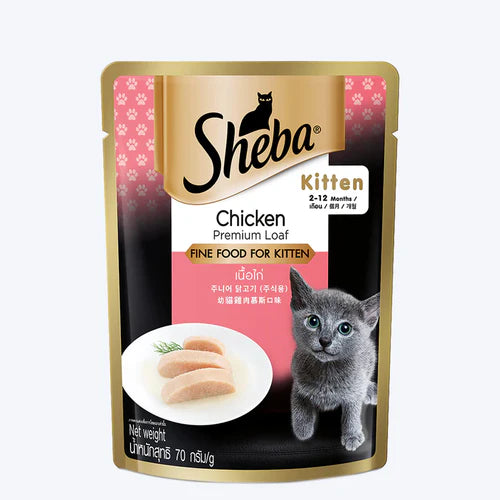 Sheba Wet Food Fine Adult Chicken Premium Loaf Kitten Food