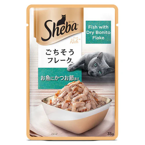 Sheba Wet Food Fish with Dry Bonito Flake