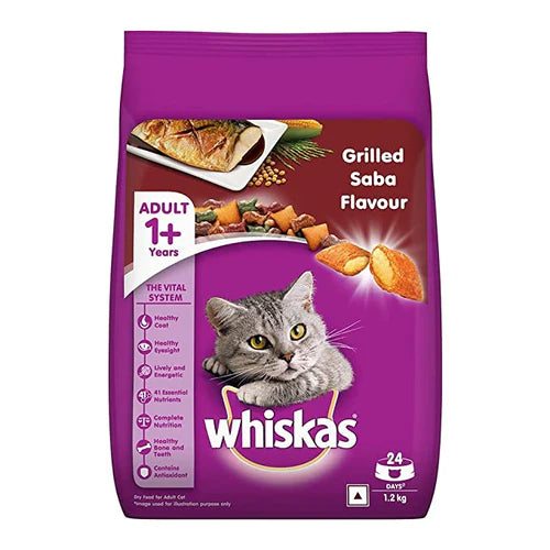 Whiskas Adult Dry Cat Food – Grilled Saba (Complete Nutrition)